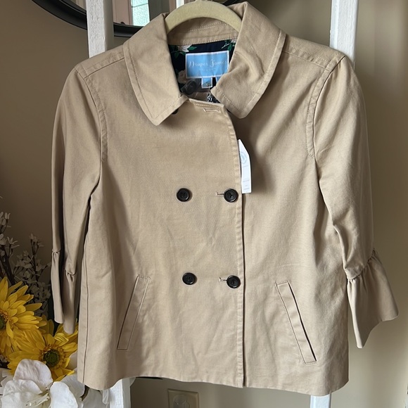 NWT Draper James Khaki Casual Utility Jacket.  Size 2 - Picture 6 of 6